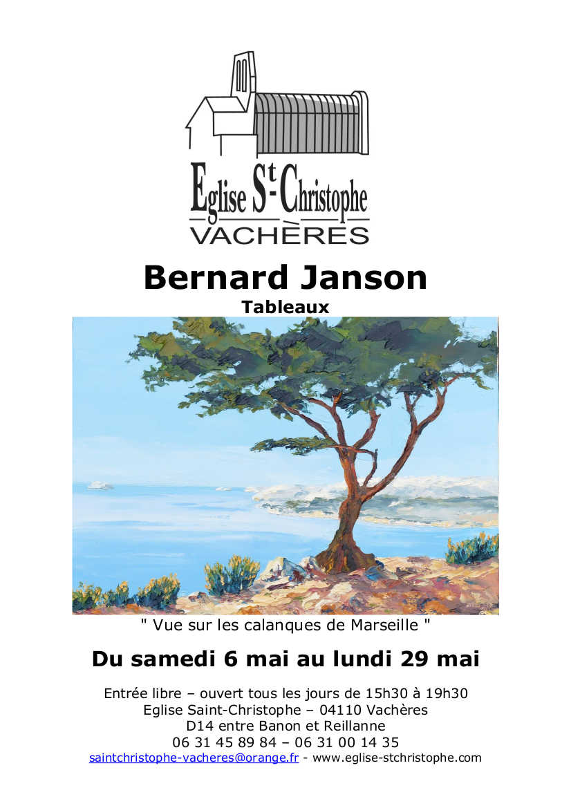 poster of the palette knife painting exhibition of French artist painter: Bernard Janson