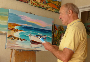 a partial view of my painting studio