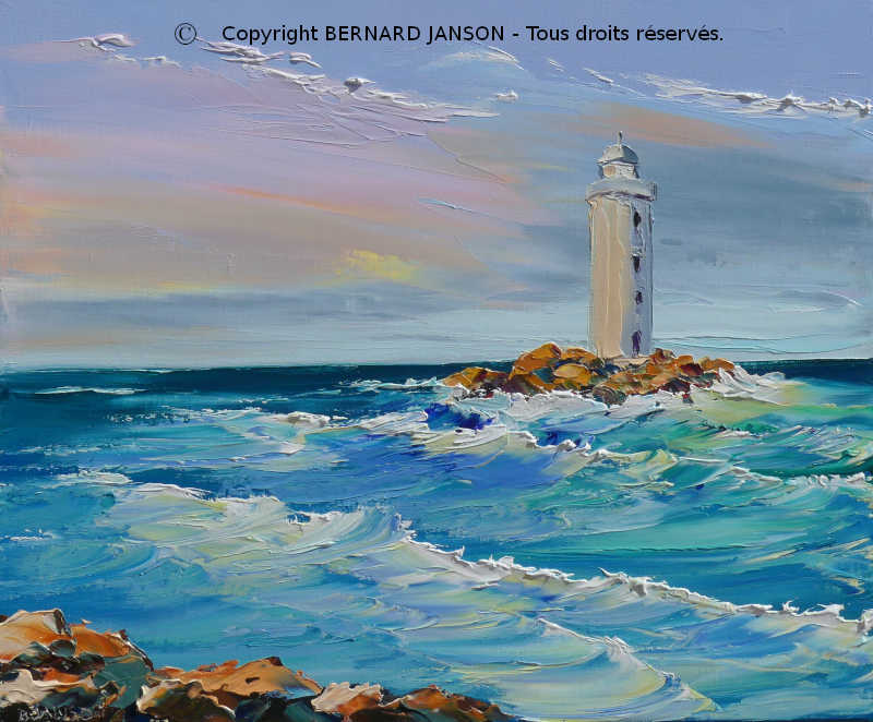 lighthouses gallery of oil palette knife painting